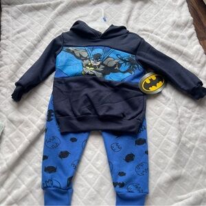 DC Comics Batman toddler Hoodie Sweatshirt and Jogger Pants Outfit 2T NEW